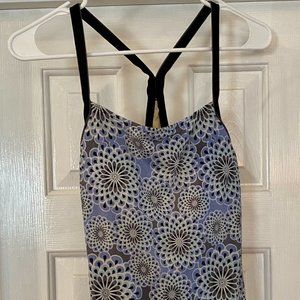 LL Bean Floral Print Tankini Top